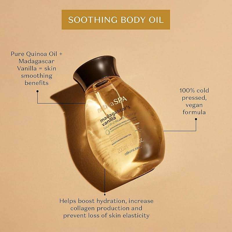 Nativa SPA by O Boticário, Madagascar Vanilla Body Oil, Soothing & Moisturizing, 6.8 Ounce - Image 2