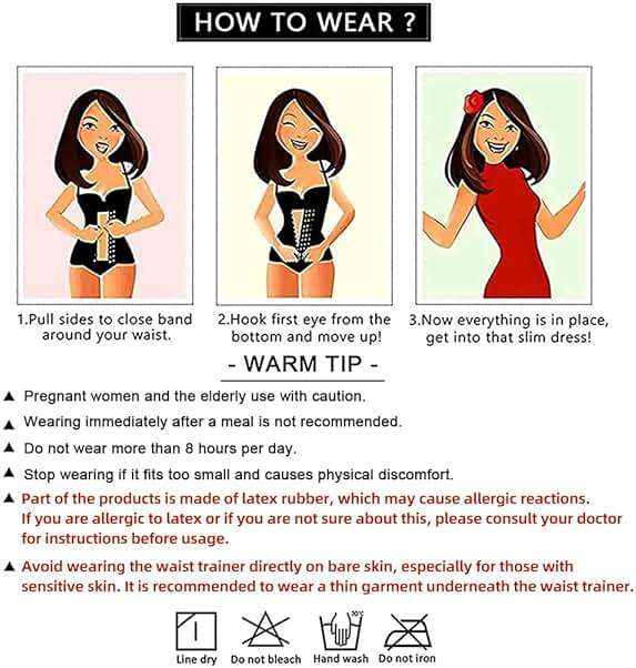 YIANNA Waist Trainer for Women Latex Underbust Waist Corsets Cincher Hourglass Body Shaper 4 Hooks - Image 5