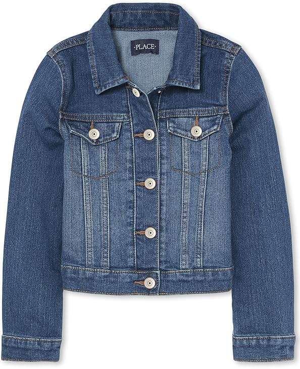The Children's Place Girls' Basic Denim Jacket - Image 1