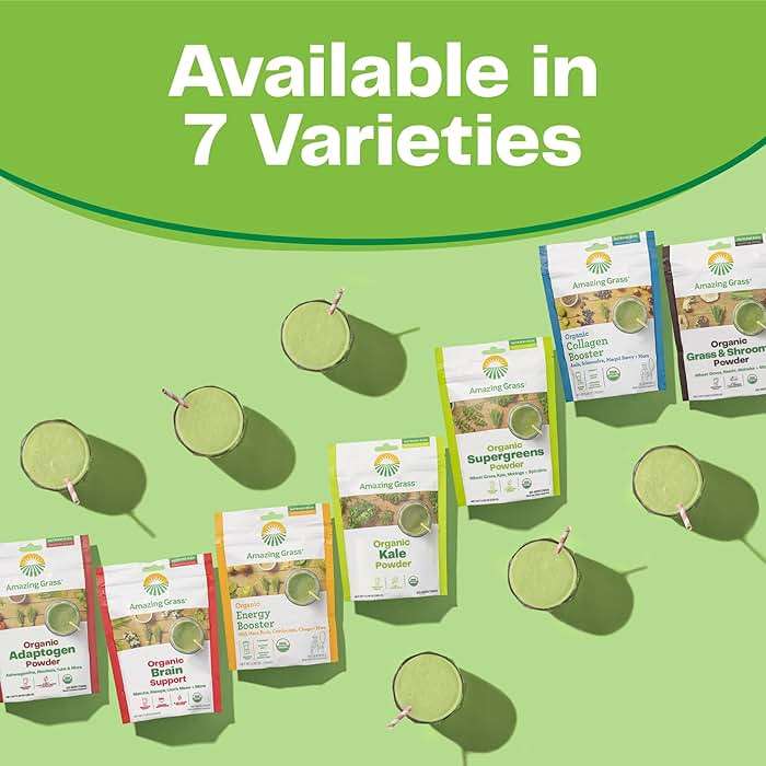 Amazing Grass Super Greens Booster: Greens Powder Smoothie Mix with Spirulina, Moringa, Wheat Grass & Kale Smoothie Booster, Chlorophyll Providing Greens, 30 Servings - Image 4