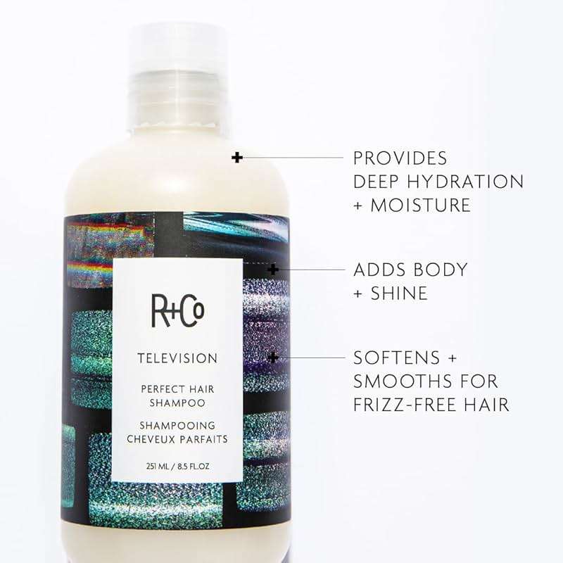 R+Co TELEVISION Perfect Hair Shampoo – Hydrating & Smoothing Hair Cleanser, Adds Shine & Softness, All Hair Types - Image 2