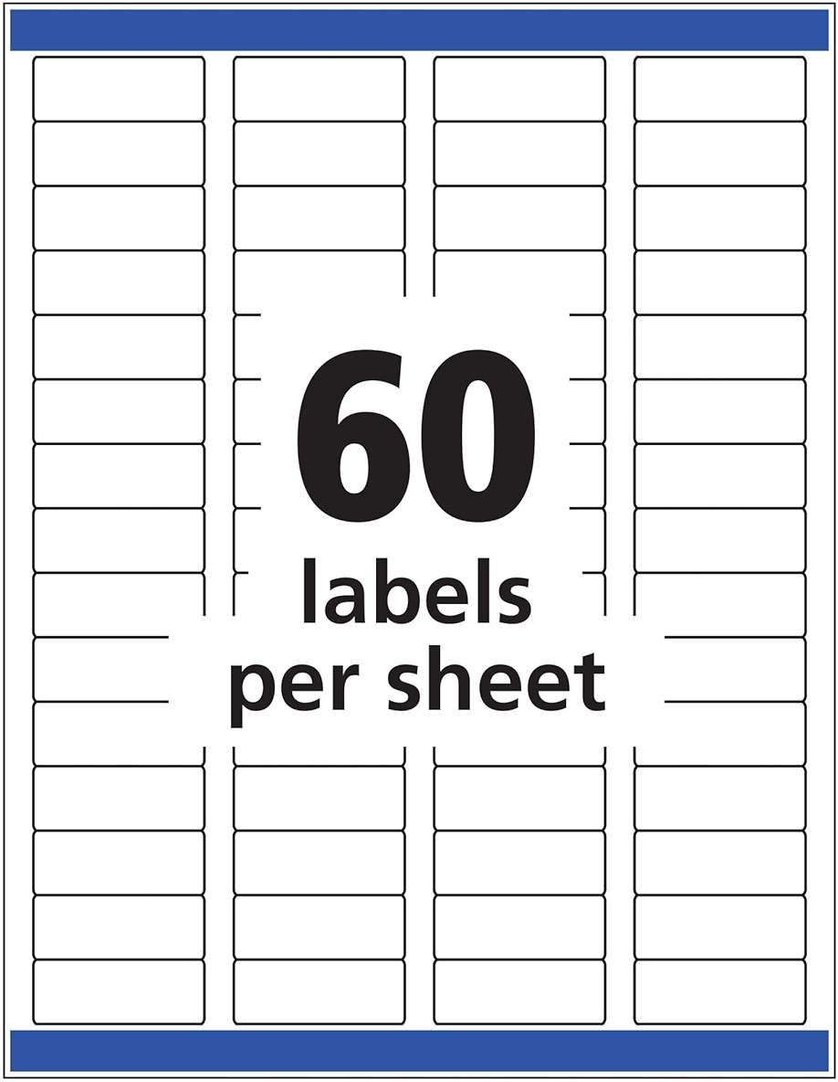 Avery Printable Return Address Labels with Sure Feed, 2/3" x 1-3/4", Glossy Clear, 600 Blank Mailing Labels (06520) - Image 4