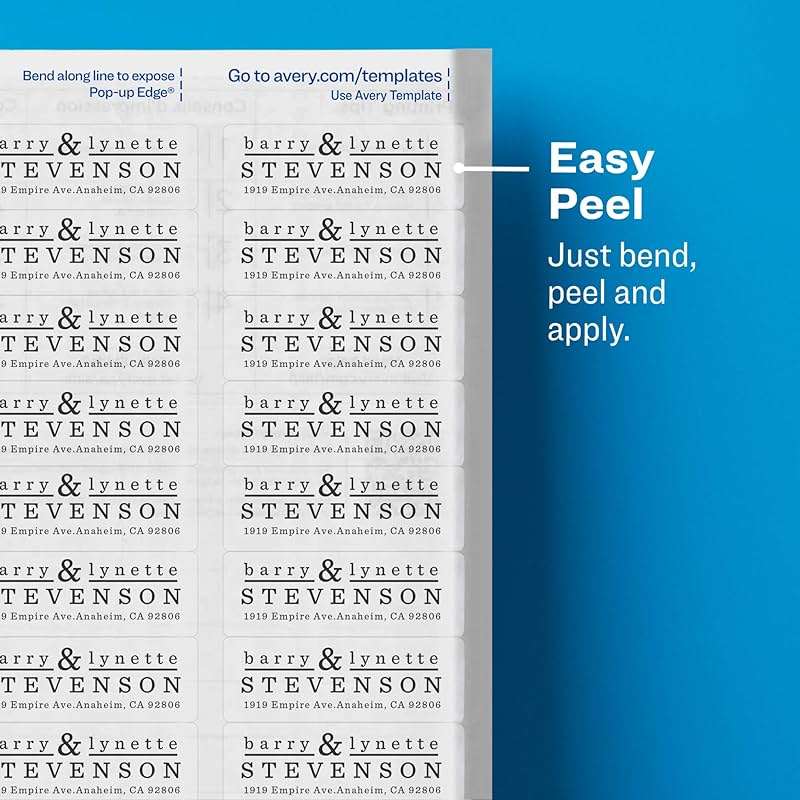 Avery Printable Return Address Labels with Sure Feed, 2/3" x 1-3/4", Glossy Clear, 600 Blank Mailing Labels (06520) - Image 6