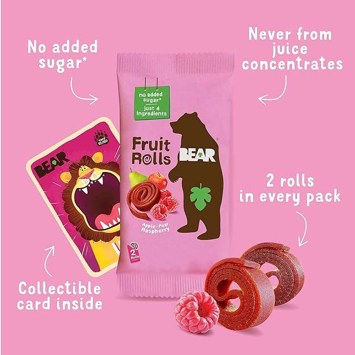 Bear Raspberry Fruit Yo Yo's 5 Count, .7 OZ - Image 3