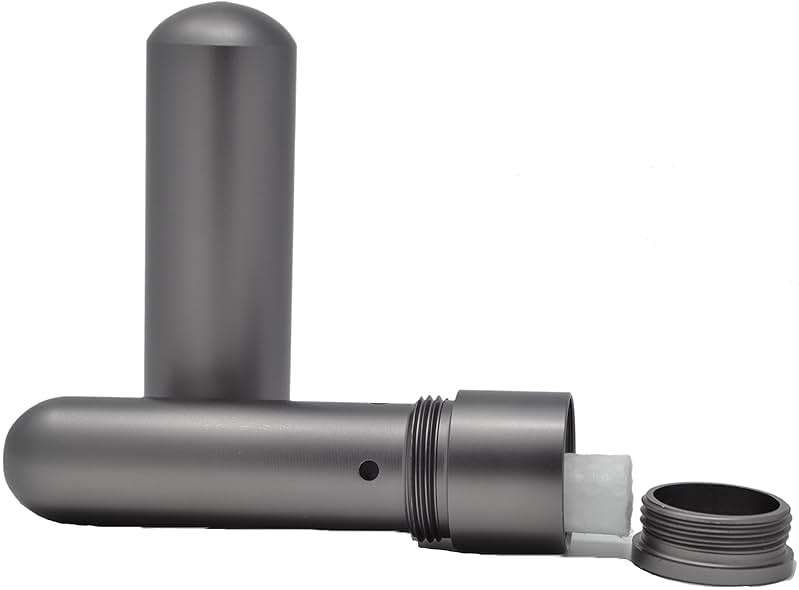 Prime Natural Essential Oil Aluminum Alloy Premium Blank Nasal Inhaler - Refillable Aluminum Empty Metal Inhaler - Space Gray Color - Comes with 5 Cotton Wicks - For Aromatherapy - Image 3