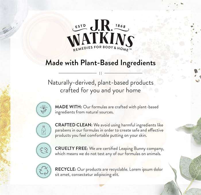 J.R. Watkins Natural Hydrating Body Oil Mist, Lemon Cream, Moisturizing Body Oil Spray for Glowing Skin, USA Made and Cruelty Free, 6 fl oz, Single - Image 6