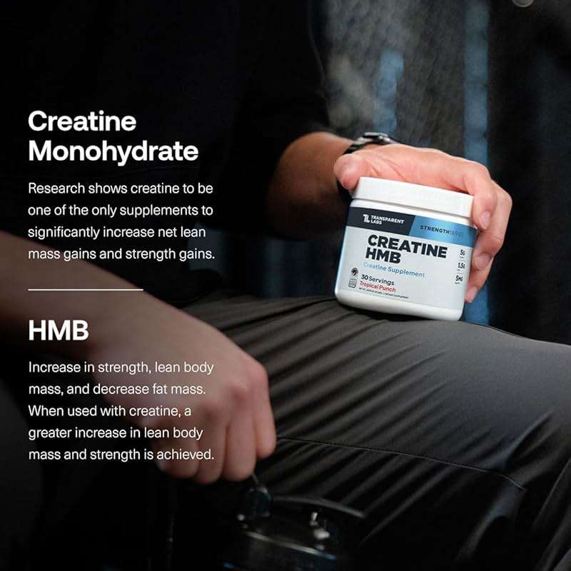 Transparent Labs Creatine HMB - Creatine Monohydrate Powder with HMB for Muscle Growth, Increased Strength, Enhanced Energy Output, and Improved Athletic Performance - 30 Servings, Unflavored - Image 4