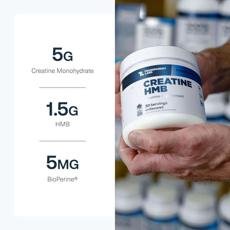 Transparent Labs Creatine HMB - Creatine Monohydrate Powder with HMB for Muscle Growth, Increased Strength, Enhanced Energy Output, and Improved Athletic Performance - 30 Servings, Unflavored - Image 7