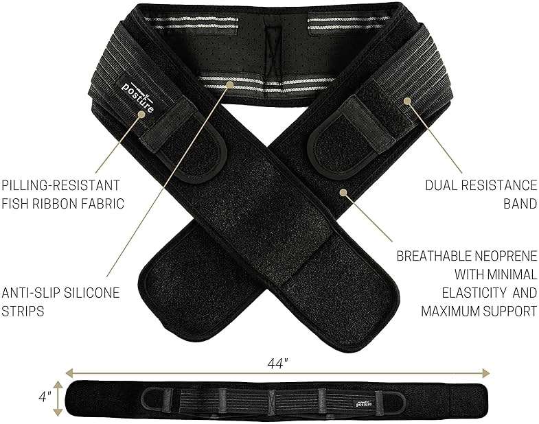 Vriksasana Posture Sacroiliac Hip Belt for Women and Men That Alleviates Sciatic, Pelvic, Lower Back, Leg and Sacral Nerve Pain Caused by Si Joint Dysfunction| Trochanter Brace (Regular, Black) - Image 5