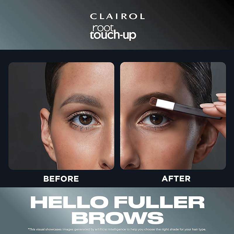 Clairol Root Touch-Up Temporary Concealing Powder, Light Brown Hair Color | Ammonia Free | Instantly Cover Roots + Define Eyebrows | On-the-Go Compact with Mirror and Application Brush | Pack of 1 - Image 5