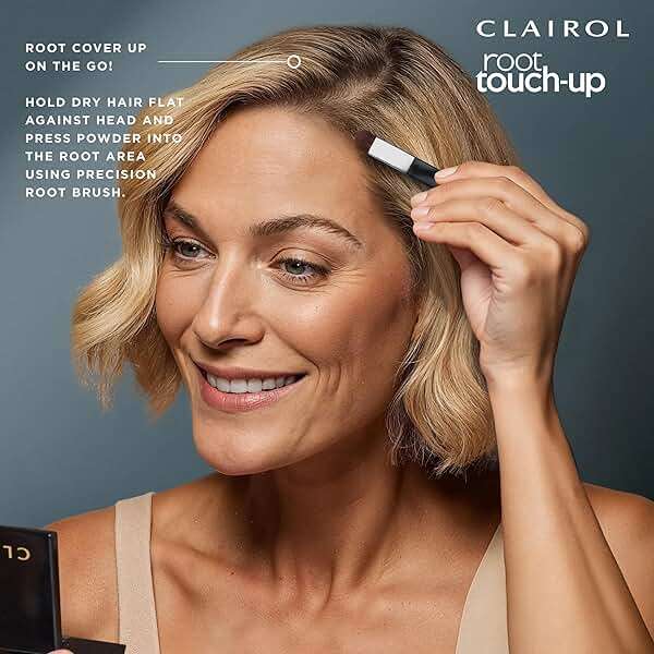Clairol Root Touch-Up Temporary Concealing Powder, Light Brown Hair Color | Ammonia Free | Instantly Cover Roots + Define Eyebrows | On-the-Go Compact with Mirror and Application Brush | Pack of 1 - Image 7
