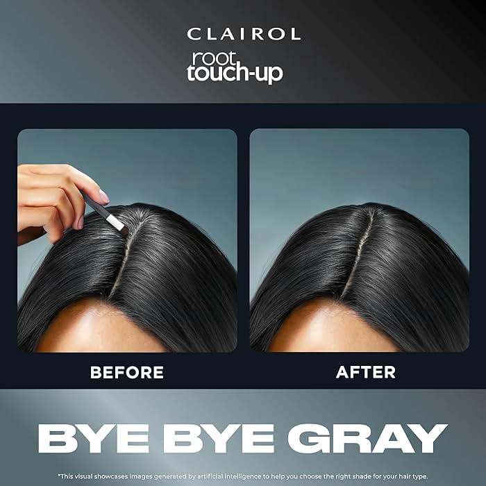 Clairol Root Touch-Up Temporary Concealing Powder, Medium Brown Hair Color | Ammonia Free | Instantly Cover Roots + Define Eyebrows | On-the-Go Compact with Mirror and Application Brush | Pack of 1 - Image 4