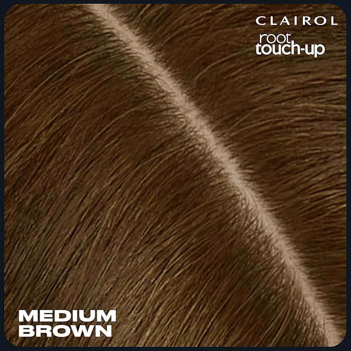Clairol Root Touch-Up Temporary Concealing Powder, Medium Brown Hair Color | Ammonia Free | Instantly Cover Roots + Define Eyebrows | On-the-Go Compact with Mirror and Application Brush | Pack of 1 - Image 9