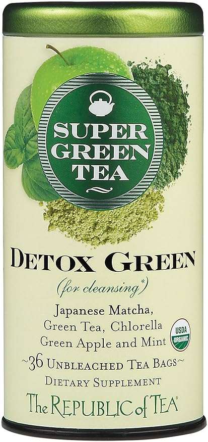 The Republic of Tea – Organic SuperGreen Detox Green Tea, 36 Tea Bags, Gluten Free - Image 1