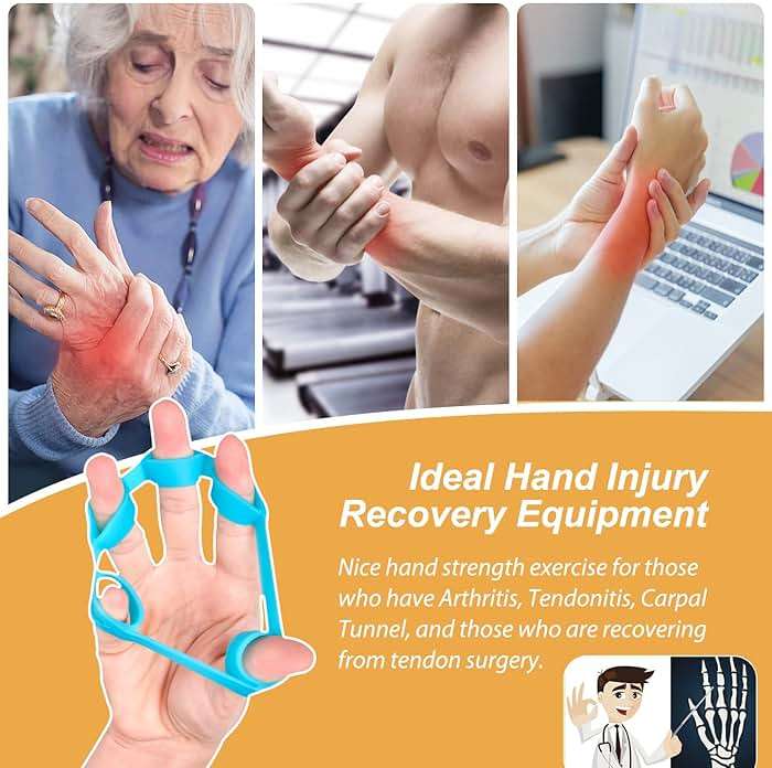 Hand Grip Strengthener, Finger Exerciser, Grip Strength Trainer (6 PCS),New Material,Forearm Grip Workout, Finger Stretcher, Relieve Wrist Pain, Carpal Tunnel - Image 5