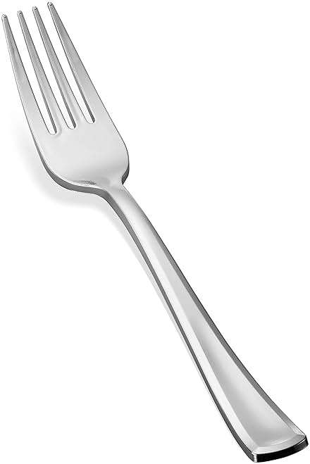 Plastic Silverware Set- Silver Flatware Set- Heavy Duty Cutlery Set - Bulk Combo Value Pack 160 count 40 Knives 80 Forks 40 Spoons Party Supplies - Tepco Settings - Image 4
