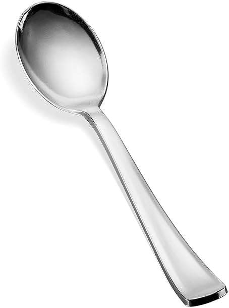 Plastic Silverware Set- Silver Flatware Set- Heavy Duty Cutlery Set - Bulk Combo Value Pack 160 count 40 Knives 80 Forks 40 Spoons Party Supplies - Tepco Settings - Image 5