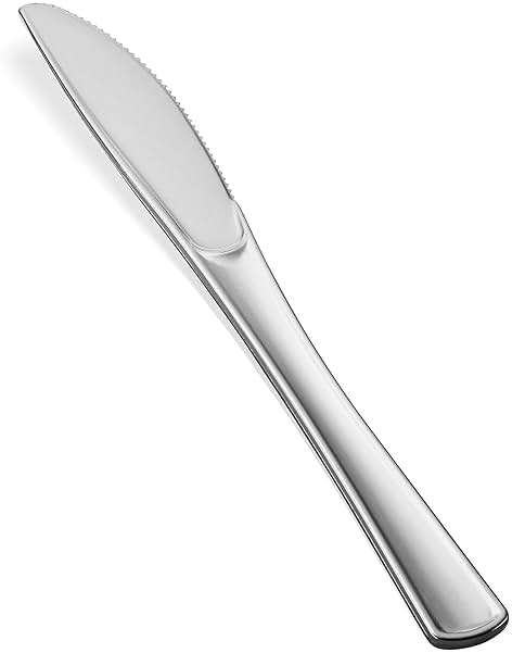 Plastic Silverware Set- Silver Flatware Set- Heavy Duty Cutlery Set - Bulk Combo Value Pack 160 count 40 Knives 80 Forks 40 Spoons Party Supplies - Tepco Settings - Image 6