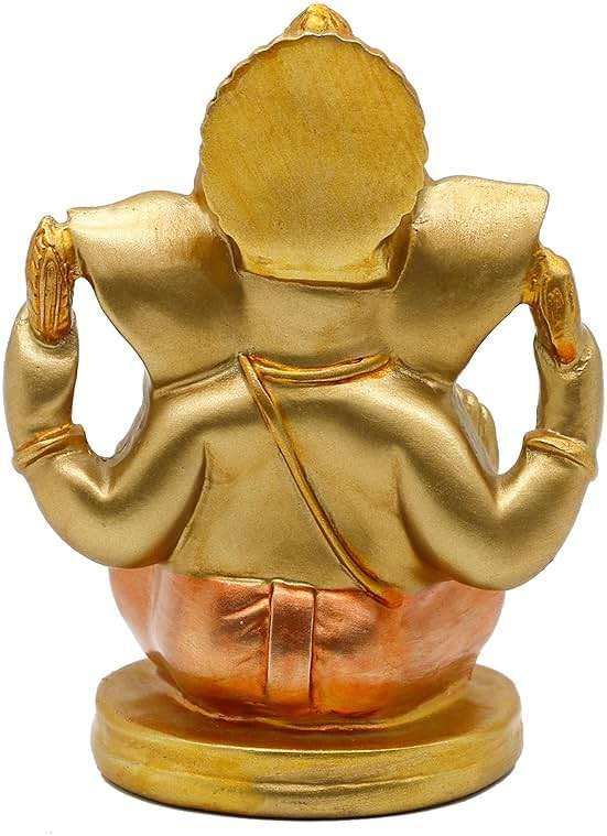alikiki Indian God Lord Ganesha Statue - 5" H Hindu God Ganesh Idol for Diwali Gifts Meditation Yoga Room Altar Decoration Home Temple Mandir Pooja Item - Image 10