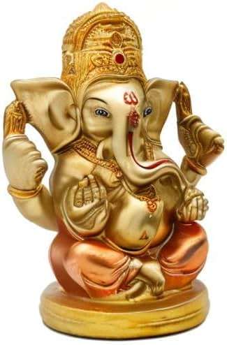 alikiki Indian God Lord Ganesha Statue - 5" H Hindu God Ganesh Idol for Diwali Gifts Meditation Yoga Room Altar Decoration Home Temple Mandir Pooja Item - Image 11
