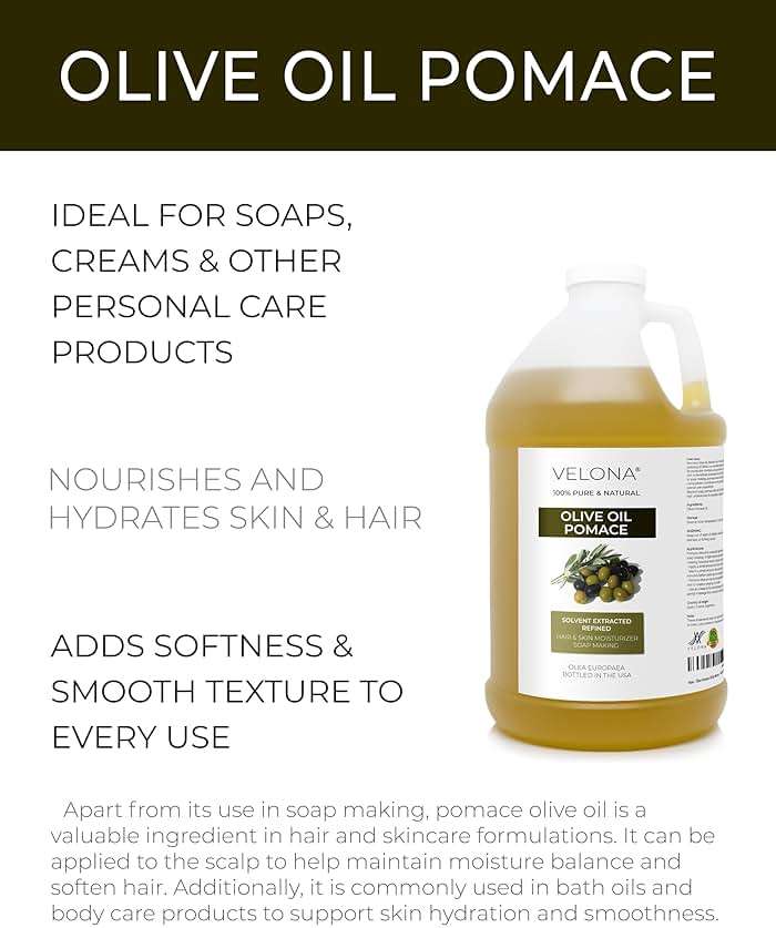 velona Olive Pomace Oil 64 Fl Oz | 100% Pure and Natural Carrier Oil | Refined | Skin, Hair, Body & Face Moisturizing | Use Today - Enjoy Results. - Image 2