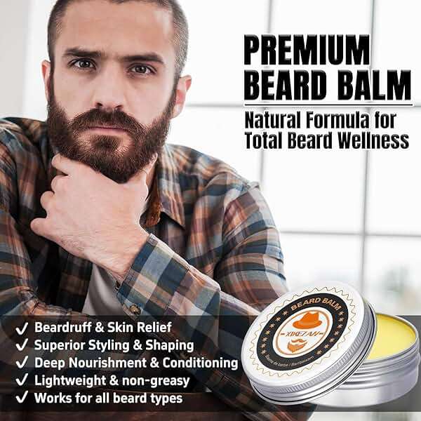 XIKEZAN Fathers Day Gifts for Dad Husband,Beard Kit for Men Grooming & Care w/Beard Conditioner, Wash,Oil,Balm,Birthday Valentines Easter Gifts for Mens Him Boyfriend Christmas Stocking Stuffers - Image 6