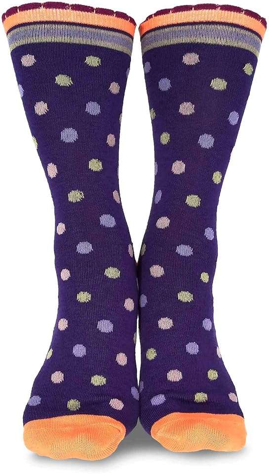 Cute Fun Novelty Dress Casual Argyle Stripe Floral Scallop Hearts Socks for Women Size 9-11 6pair 12pair School Socks - Image 2