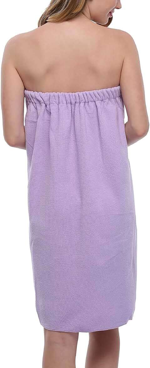 goodmansam Women's Shower Wrap Robes Spa Body Wrap Bathrobe Ultra Absorbent Cover up Towels - Image 2