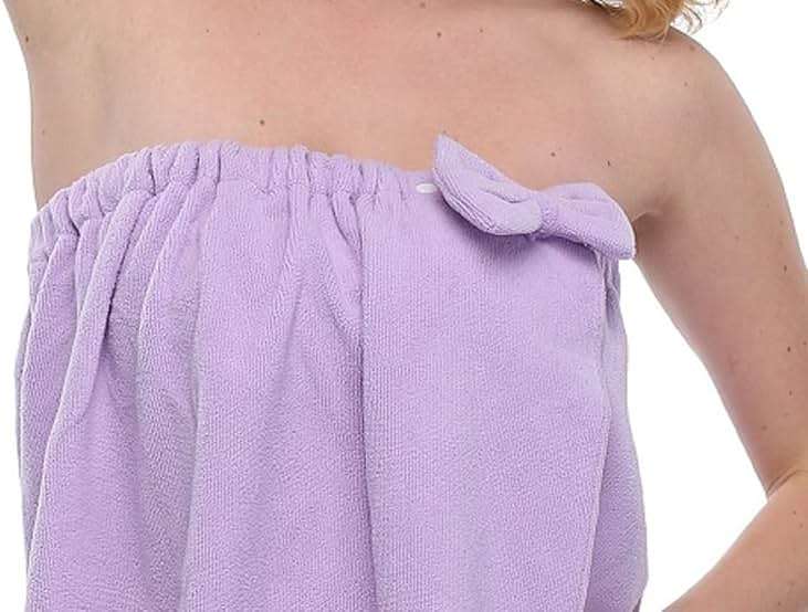 goodmansam Women's Shower Wrap Robes Spa Body Wrap Bathrobe Ultra Absorbent Cover up Towels - Image 3