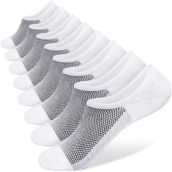 SIXDAYSOX No Show Socks for Men 6/8 pack Cotton Thin Low Cut Non Slip for Loafer Flats Sneakers 5-8/9-11/12-15 - Image 1