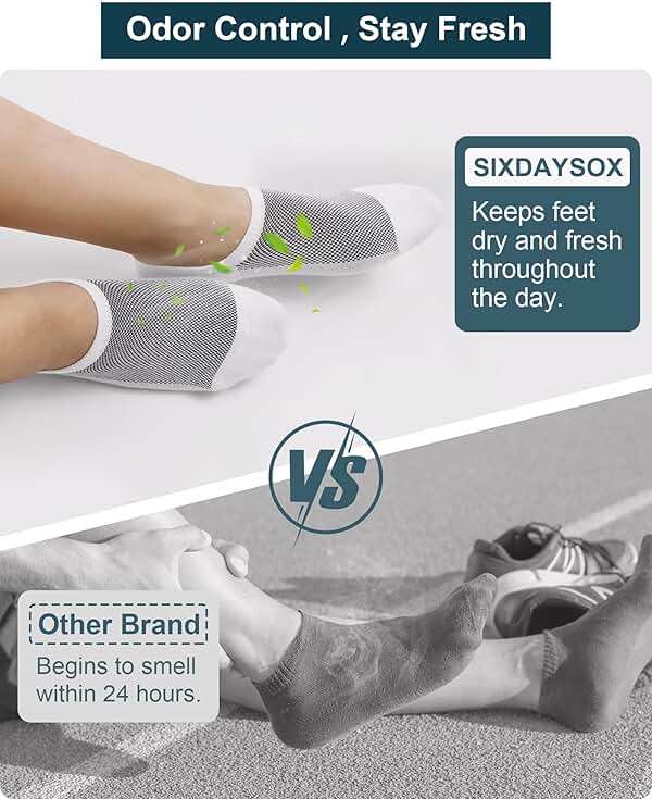 SIXDAYSOX No Show Socks for Men 6/8 pack Cotton Thin Low Cut Non Slip for Loafer Flats Sneakers 5-8/9-11/12-15 - Image 5