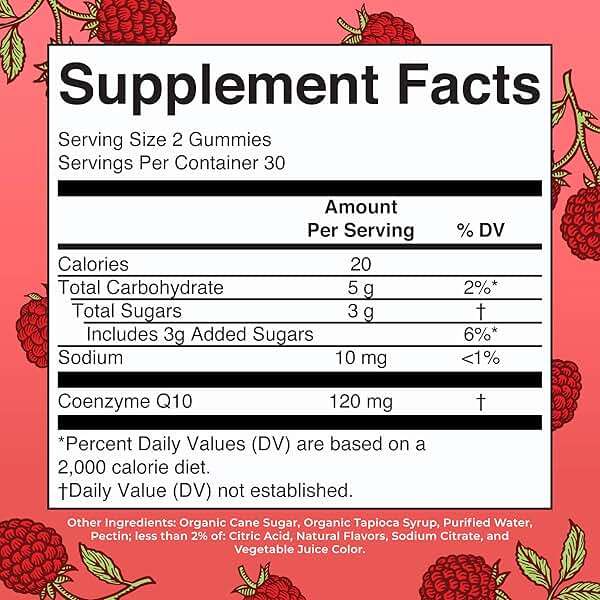 MaryRuth Organics CoQ10 Gummies | Coenzyme Q10 | Gummy Supplements for Heart Health & Cellular Health | Antioxidant | CoQ10 120 mg | Vegan | Non-GMO | Gluten Free | 60 Count | 1 Month Supply - Image 2