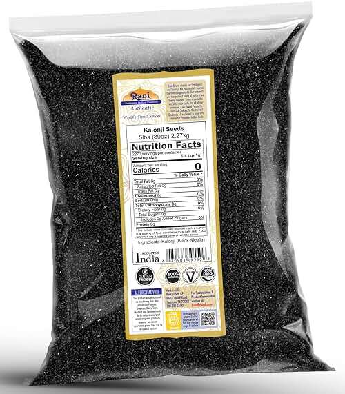 Rani Kalonji (Black Seed, Nigella Sativa, Black Cumin) Seeds 80oz (5lbs) 2.27kg Bulk ~ All Natural | Gluten Friendly | NON-GMO | Kosher | Vegan | Indian Origin - Image 3