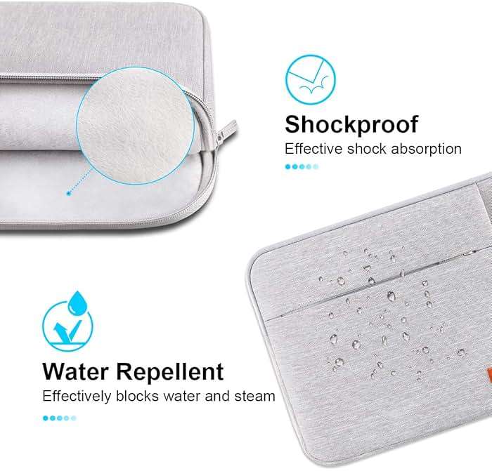 Lacdo 13 inch Laptop Sleeve Case for 13 inch MacBook Air M5 A3449 (2026), M4 A3240 2025, M3 A3113, M2 A2681, M1 A2337 | 13" MacBook Neo A18 Pro A3404 (2026) | iPad Air/Pro 13 M5 Computer Bag, Gray | M3 A3113 - Image 3