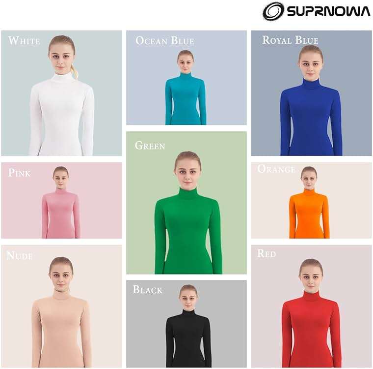 SUPRNOWA Full Body Unitard Turtleneck Spandex Footed/Footless Long Sleeve Unisex - Image 3