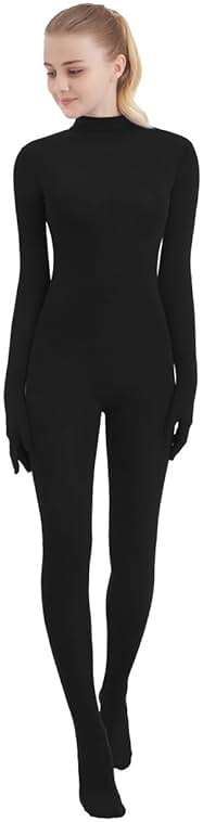 SUPRNOWA Full Body Unitard Turtleneck Spandex Footed/Footless Long Sleeve Unisex - Image 5