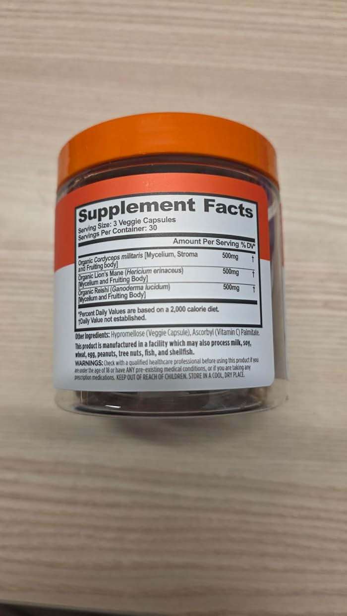 The Genius Brand Genius Mushrooms - Plant-Based Supplement for Immune, Focus & Energy Support - Lion's Mane, Cordyceps & Reishi - Organic & Non-GMO - 90 Veggie Capsules - Image 9