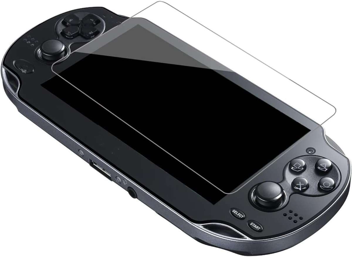 AKWOX 2 Front+2 Back Covers Screen Protectors Compatible with Sony PlayStation Vita 1000, (4-Pack) 9H Tempered Glass Front Screen Protector and HD Clear PET Back Screen Protective Film - Image 3
