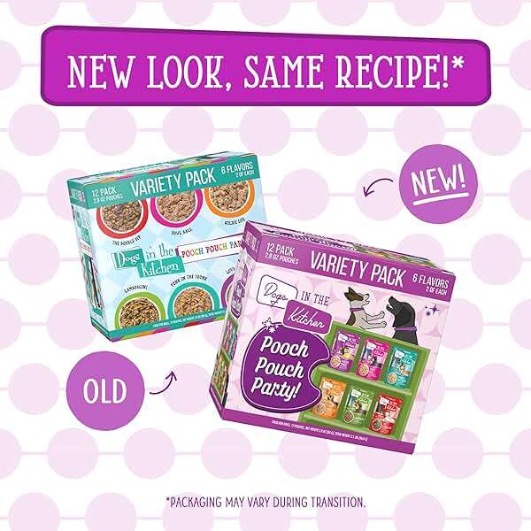 Weruva Dogs in The Kitchen, Variety Pack, Pooch Pouch Party!, Wet Dog Food, 2.8Oz Pouches (Pack of 12) - Image 2