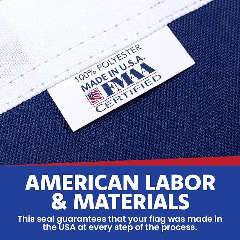 American 5x8 Flag - Heavy Duty USA Flag - Premium PolyMax Polyester, Sewn Stripes, & Embroidered Stars - All Weather American Flags for Outside - FMAA Certified US Made - Image 5