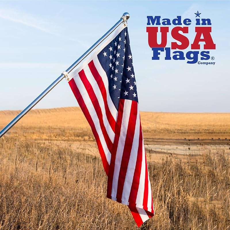 American 5x8 Flag - Heavy Duty USA Flag - Premium PolyMax Polyester, Sewn Stripes, & Embroidered Stars - All Weather American Flags for Outside - FMAA Certified US Made - Image 8