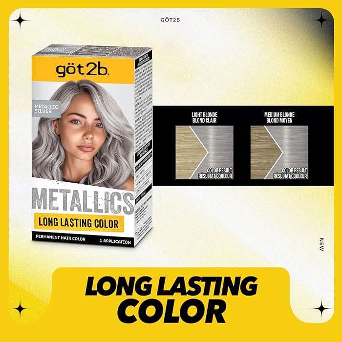 Got2b Metallics Permanent Hair Color, M71 Metallics Silver - Image 3