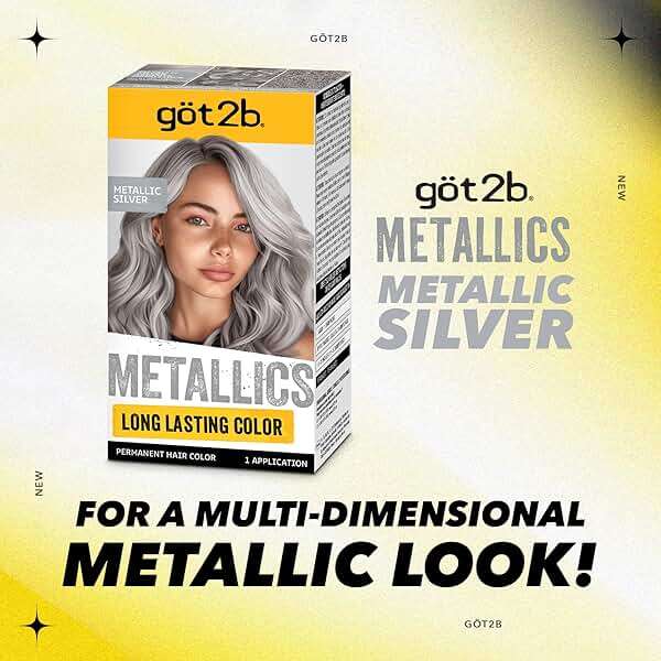 Got2b Metallics Permanent Hair Color, M71 Metallics Silver - Image 8
