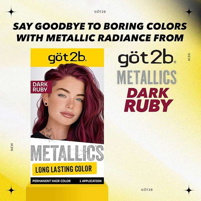 got2b Metallics Permanent Hair Dye, Dark Ruby M68, Hair Color for Women & Men, Formulated with Metallic-Shine Booster for Cool, Shimmering Tones, Lasts Up to 30 Washes, 1 Kit - Image 10