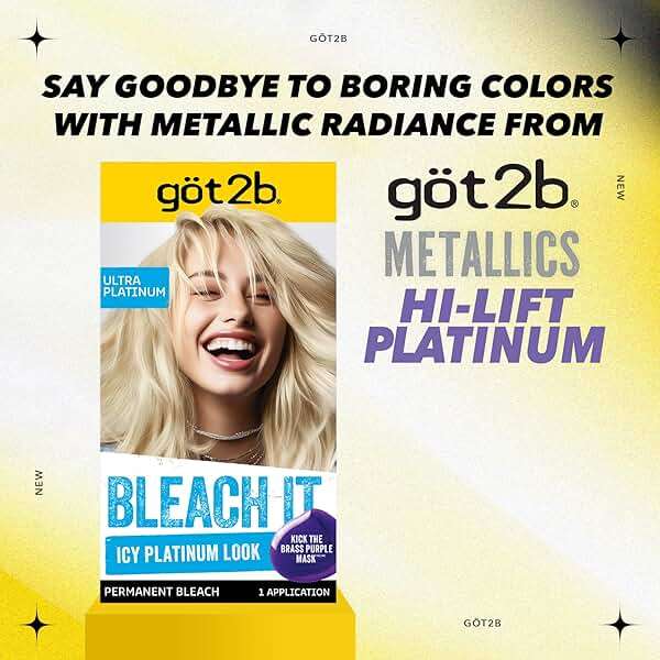 got2b Bleach It Permanent Hair Dye, Ultra Platinum Blonde, 00A, Hair Bleach Kit with Developer and Anti-Brass Purple Mask, Lightens Up to 8 Levels, Gel Formula for Easy Application, 1 Count - Image 10