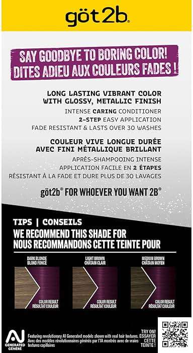 got2b Metallics Permanent Hair Dye, Amethyst Chrome M69, Hair Color for Women & Men, Formulated with Metallic-Shine Booster for Cool, Shimmering Tones, Lasts Up to 30 Washes, 1 Kit - Image 6
