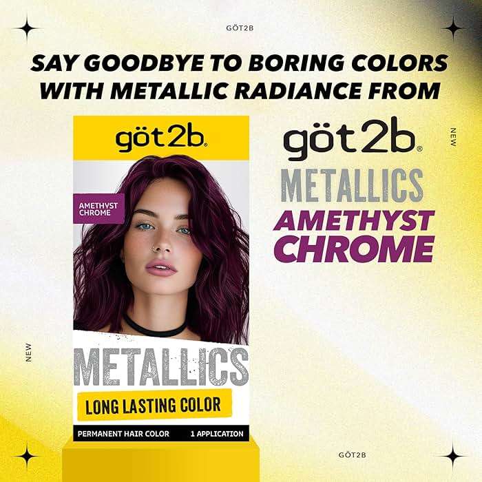 got2b Metallics Permanent Hair Dye, Amethyst Chrome M69, Hair Color for Women & Men, Formulated with Metallic-Shine Booster for Cool, Shimmering Tones, Lasts Up to 30 Washes, 1 Kit - Image 10