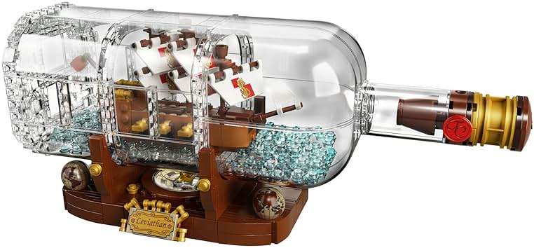 LEGO Ideas Ship in a Bottle 92177 Expert Building Kit, Snap Together Model Ship, Collectible Display Set and Toy for Adults (962 Pieces),Multicolor - Image 3