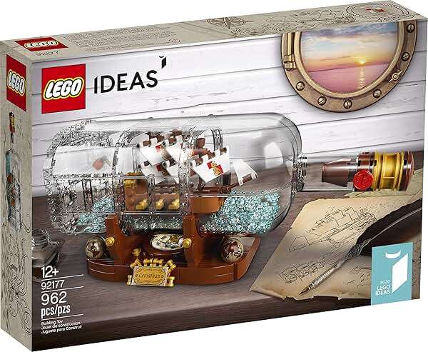 LEGO Ideas Ship in a Bottle 92177 Expert Building Kit, Snap Together Model Ship, Collectible Display Set and Toy for Adults (962 Pieces),Multicolor - Image 4