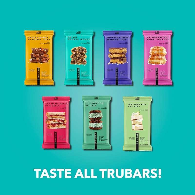 TRUBAR Vegan Protein Bar, Oh Oh Cookie Dough, Gluten Free, Plant Based Protein, Dairy Free, Non GMO, Soy Free, No Sugar Alcohols, 12G Protein, 13G Fiber, Healthy on the Go Snack Bars, 12 CT - Image 9